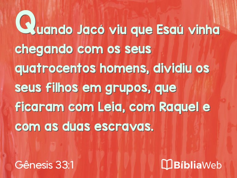 Gênesis 33:1 em imagem para compartilhar