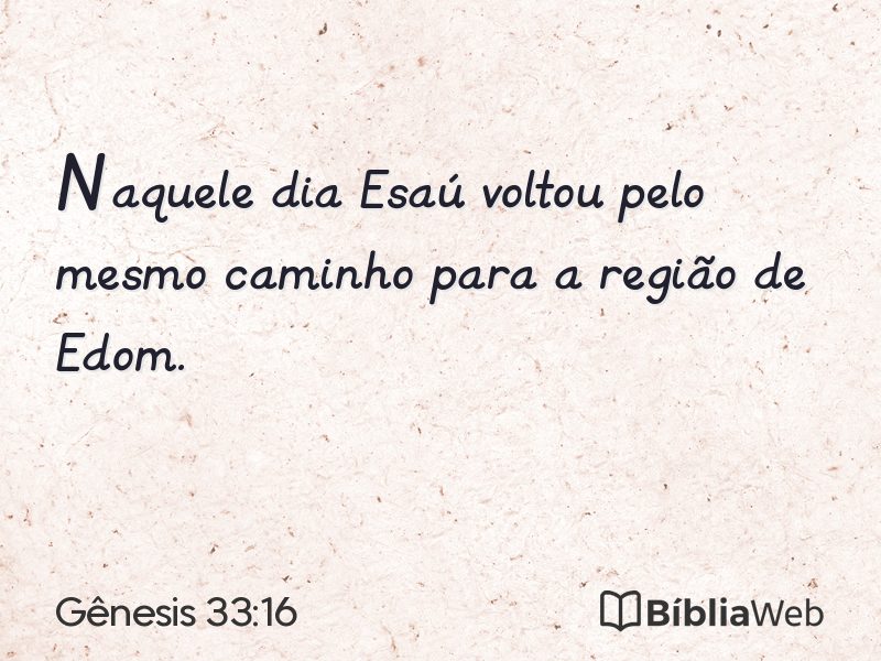 Gênesis 33:16 em imagem para compartilhar