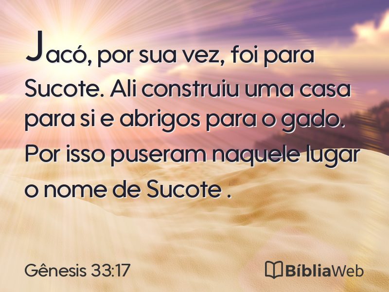 Gênesis 33:17 em imagem para compartilhar