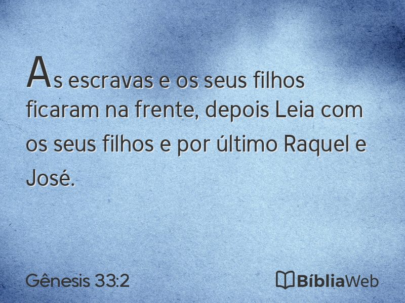 Gênesis 33:2 em imagem para compartilhar