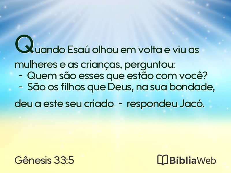 Gênesis 33:5 em imagem para compartilhar