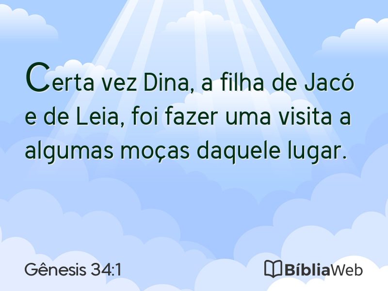 Gênesis 34:1 em imagem para compartilhar