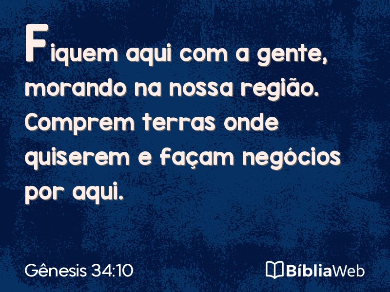 Gênesis 34:10 em imagem para compartilhar