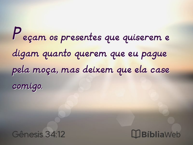 Gênesis 34:12 em imagem para compartilhar