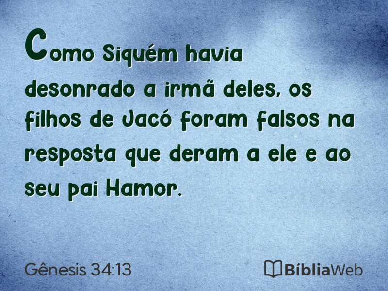 Gênesis 34:13 em imagem para compartilhar