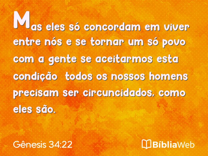 Gênesis 34:22 em imagem para compartilhar