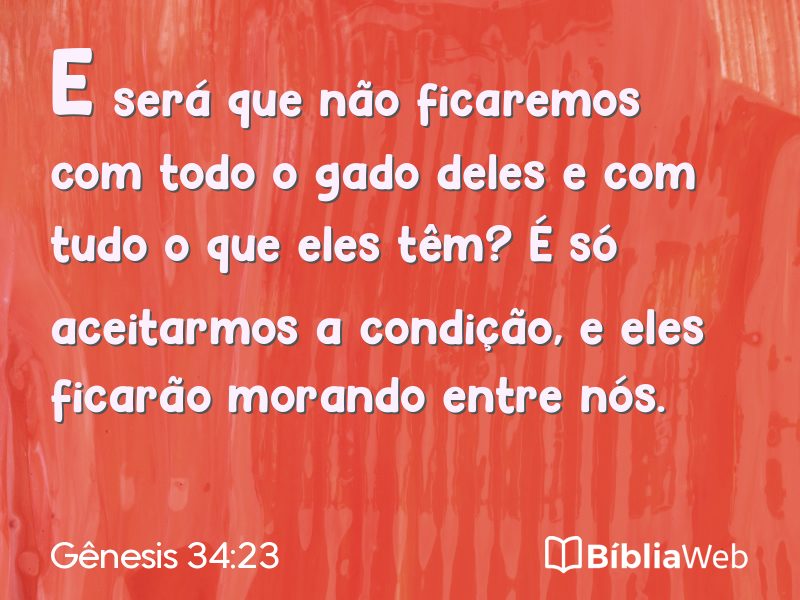 Gênesis 34:23 em imagem para compartilhar