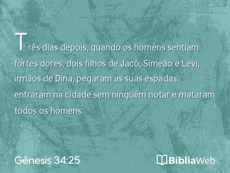 Gênesis 34:25 em imagem para compartilhar