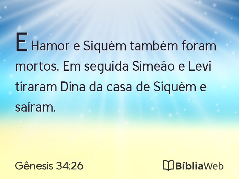 Gênesis 34:26 em imagem para compartilhar