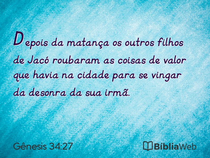 Gênesis 34:27 em imagem para compartilhar
