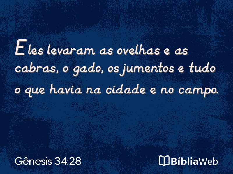 Gênesis 34:28 em imagem para compartilhar