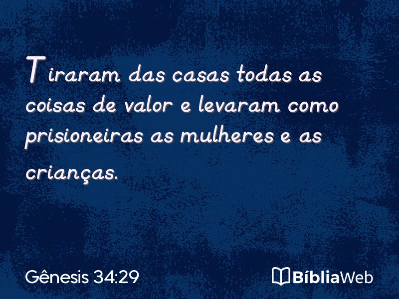 Gênesis 34:29 em imagem para compartilhar