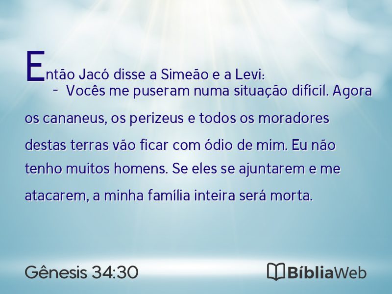 Gênesis 34:30 em imagem para compartilhar