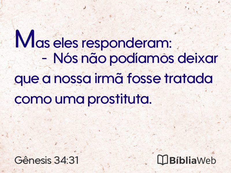 Gênesis 34:31 em imagem para compartilhar