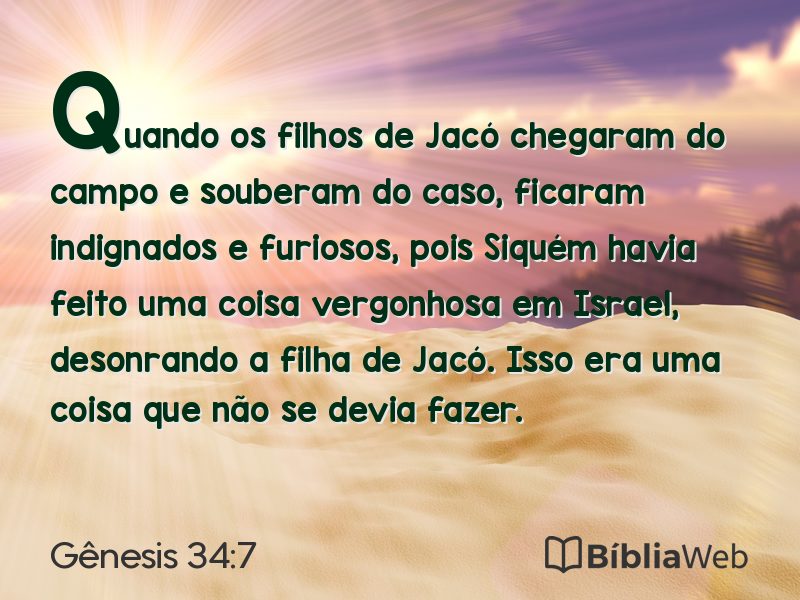 Gênesis 34:7 em imagem para compartilhar