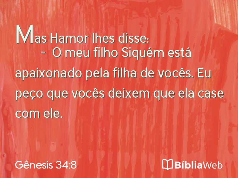 Gênesis 34:8 em imagem para compartilhar