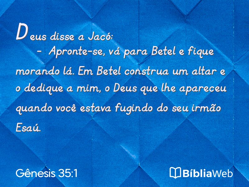 Gênesis 35:1 em imagem para compartilhar