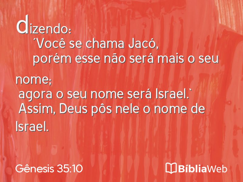 Gênesis 35:10 em imagem para compartilhar