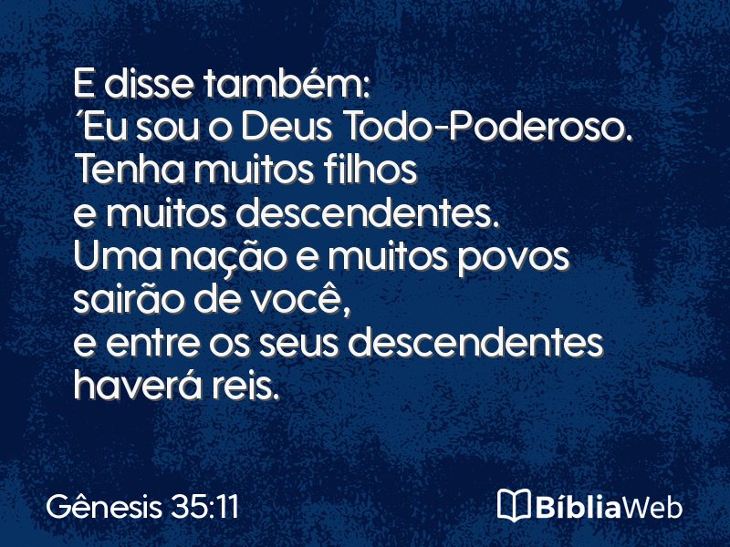 Gênesis 35:11 em imagem para compartilhar