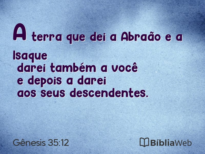 Gênesis 35:12 em imagem para compartilhar