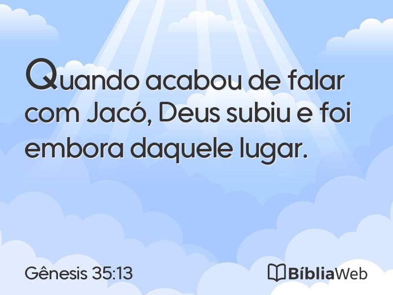 Gênesis 35:13 em imagem para compartilhar