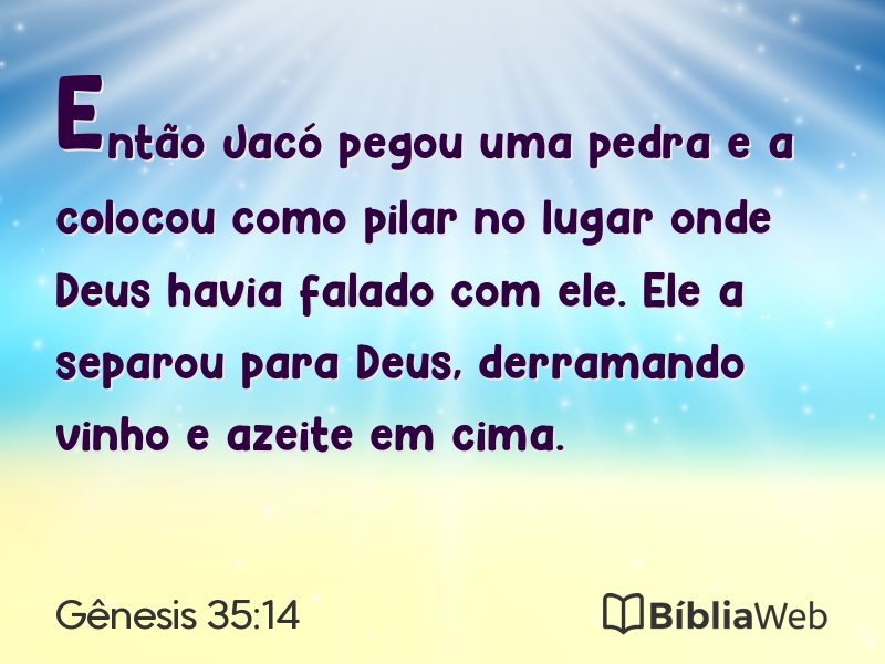 Gênesis 35:14 em imagem para compartilhar