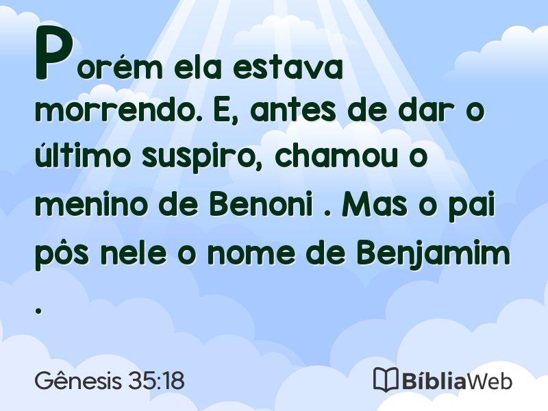 Gênesis 35:18 em imagem para compartilhar