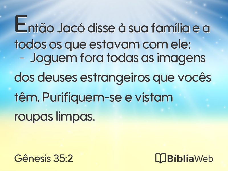 Gênesis 35:2 em imagem para compartilhar