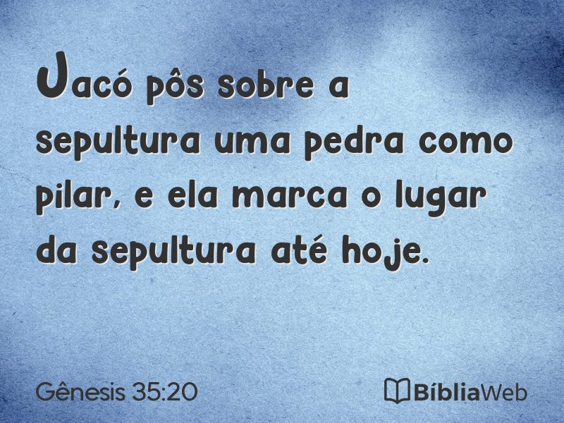 Gênesis 35:20 em imagem para compartilhar