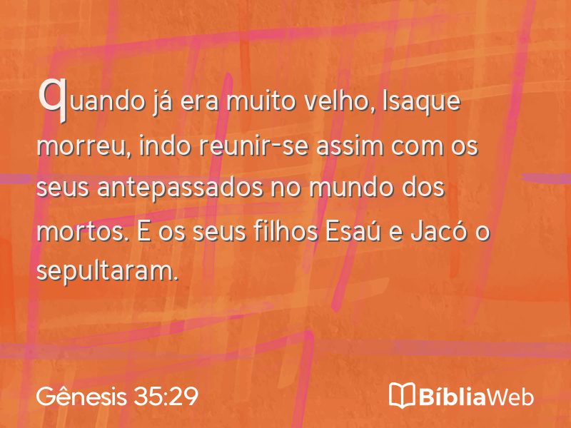 Gênesis 35:29 em imagem para compartilhar