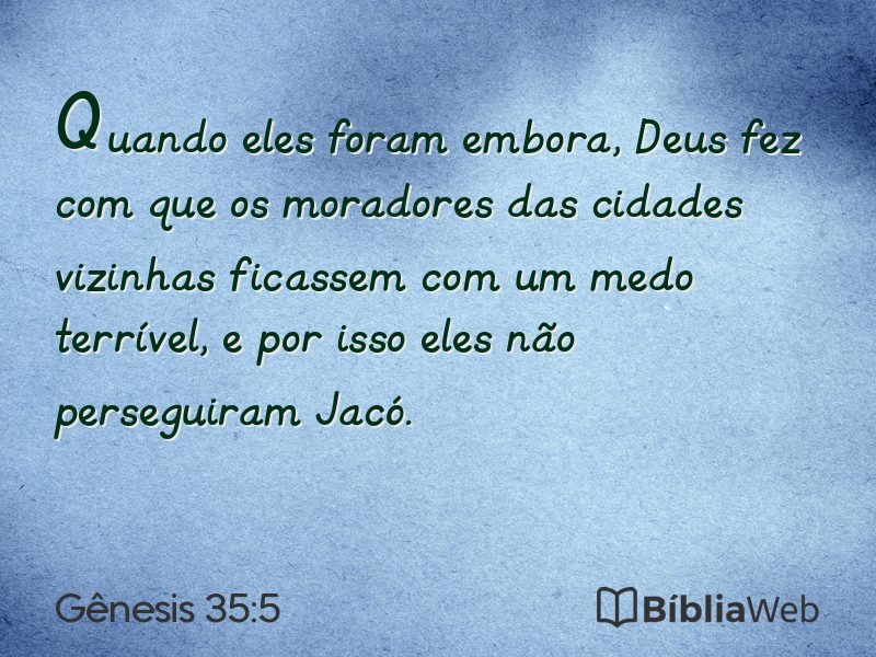 Gênesis 35:5 em imagem para compartilhar