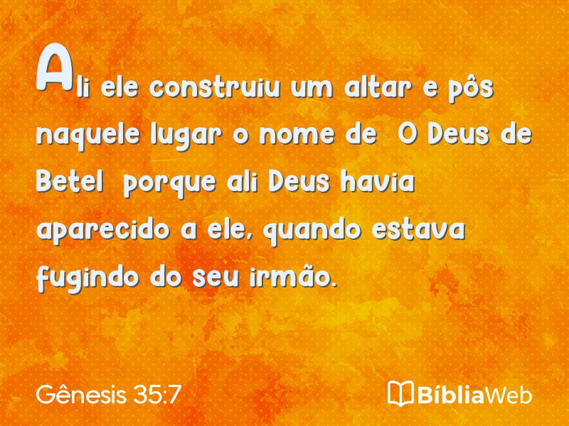 Gênesis 35:7 em imagem para compartilhar