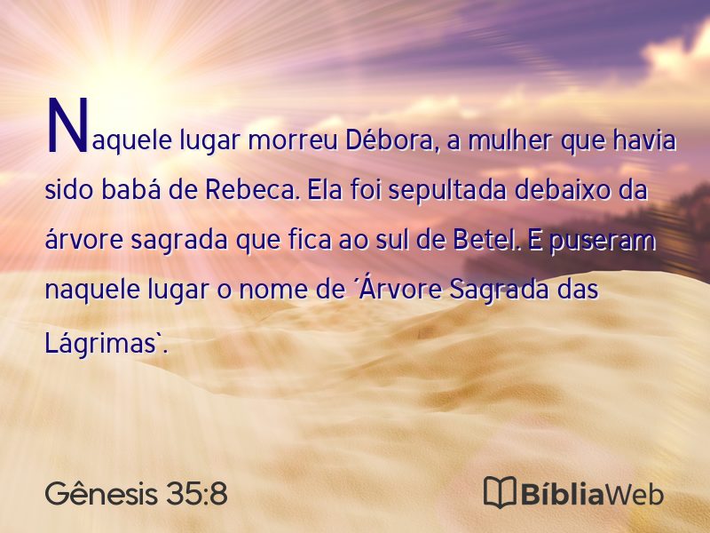 Gênesis 35:8 em imagem para compartilhar