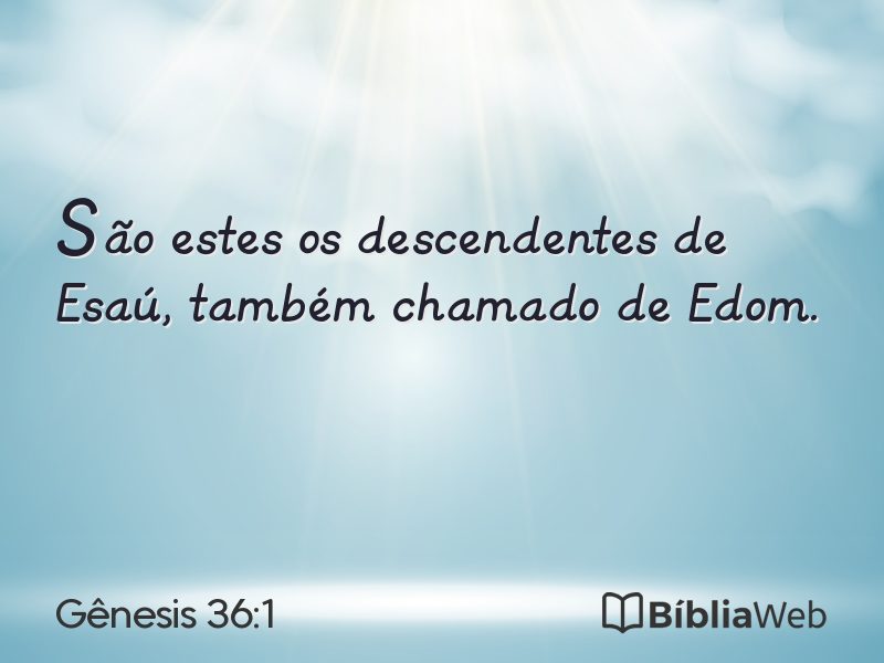 Gênesis 36:1 em imagem para compartilhar