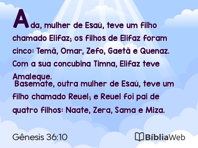 Gênesis 36:10 em imagem para compartilhar
