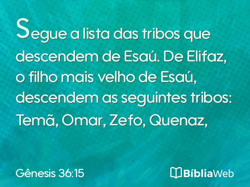 Gênesis 36:15 em imagem para compartilhar