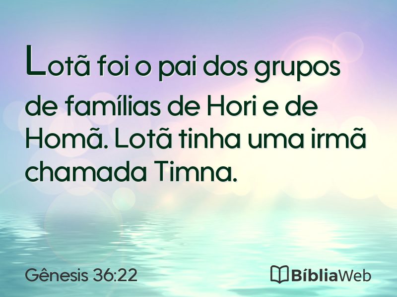 Gênesis 36:22 em imagem para compartilhar
