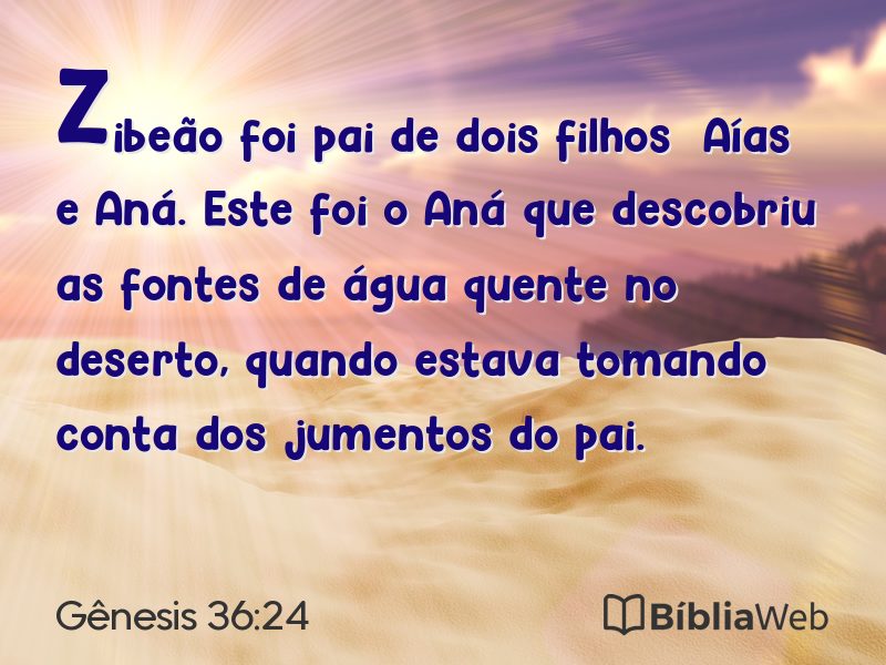 Gênesis 36:24 em imagem para compartilhar