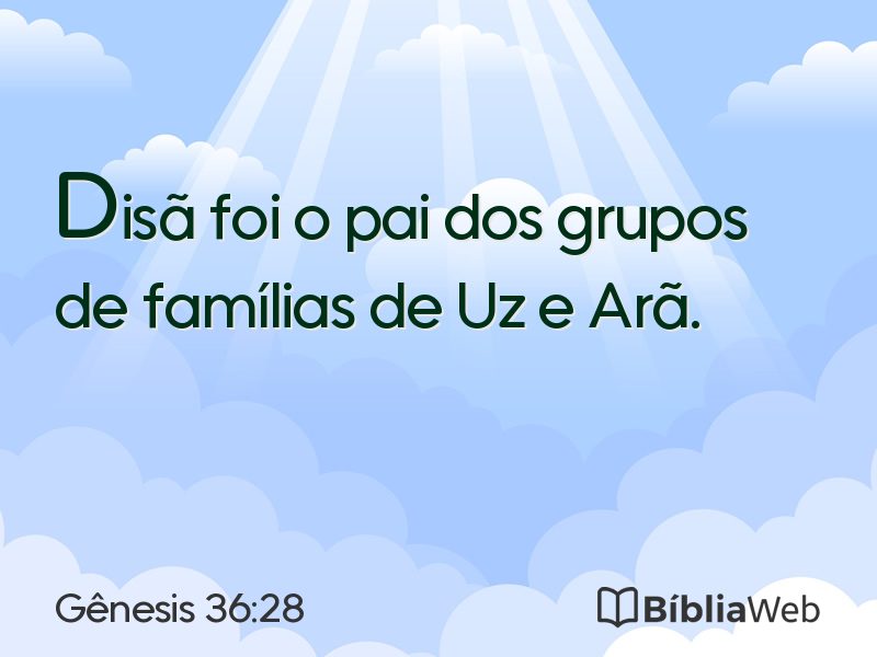 Gênesis 36:28 em imagem para compartilhar