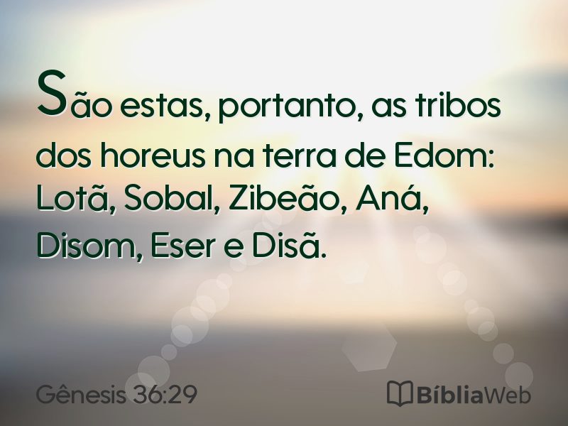 Gênesis 36:29 em imagem para compartilhar
