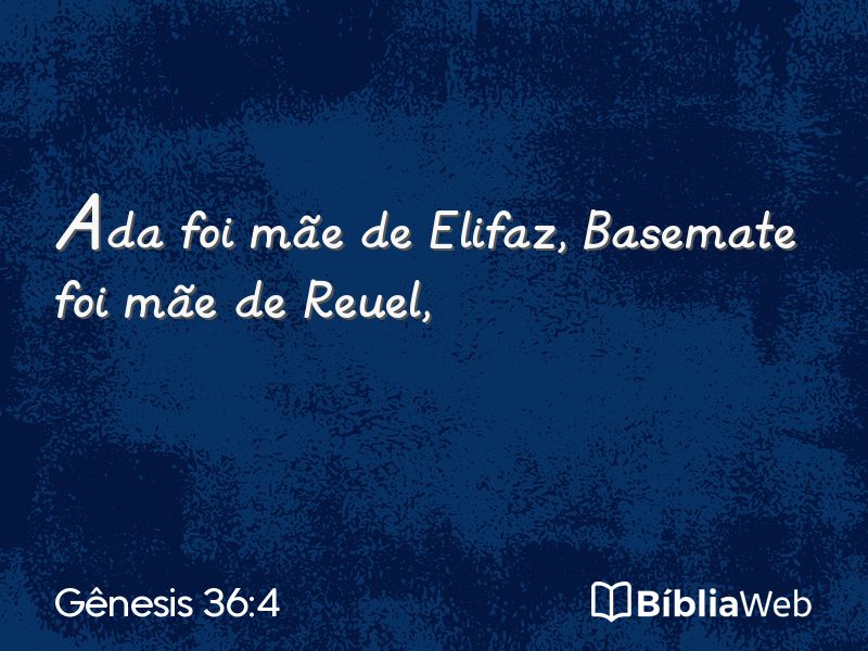 Gênesis 36:4 em imagem para compartilhar