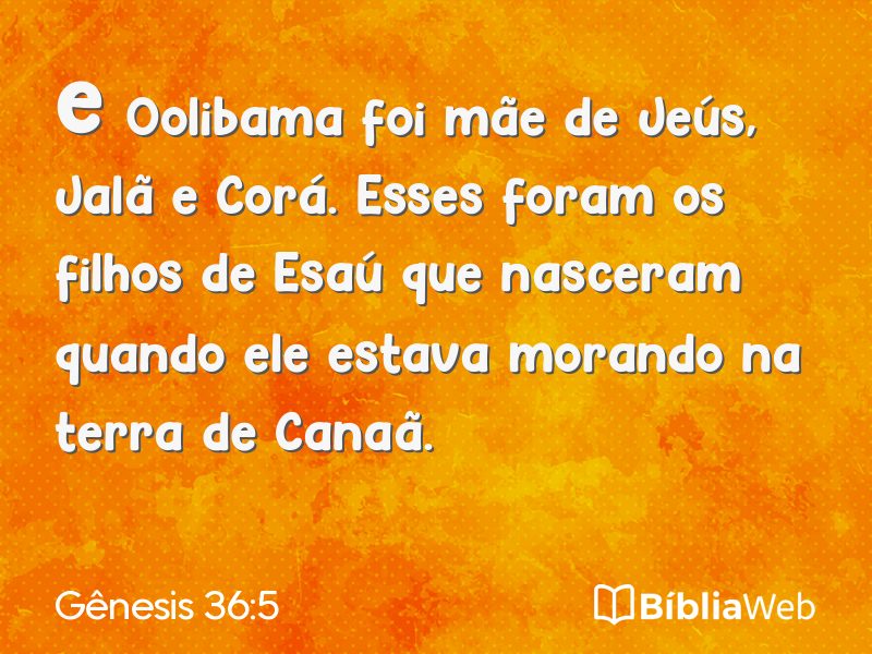 Gênesis 36:5 em imagem para compartilhar