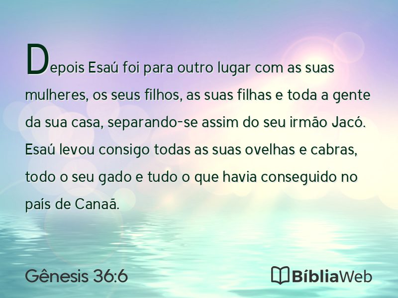 Gênesis 36:6 em imagem para compartilhar