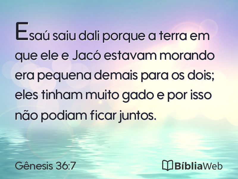 Gênesis 36:7 em imagem para compartilhar