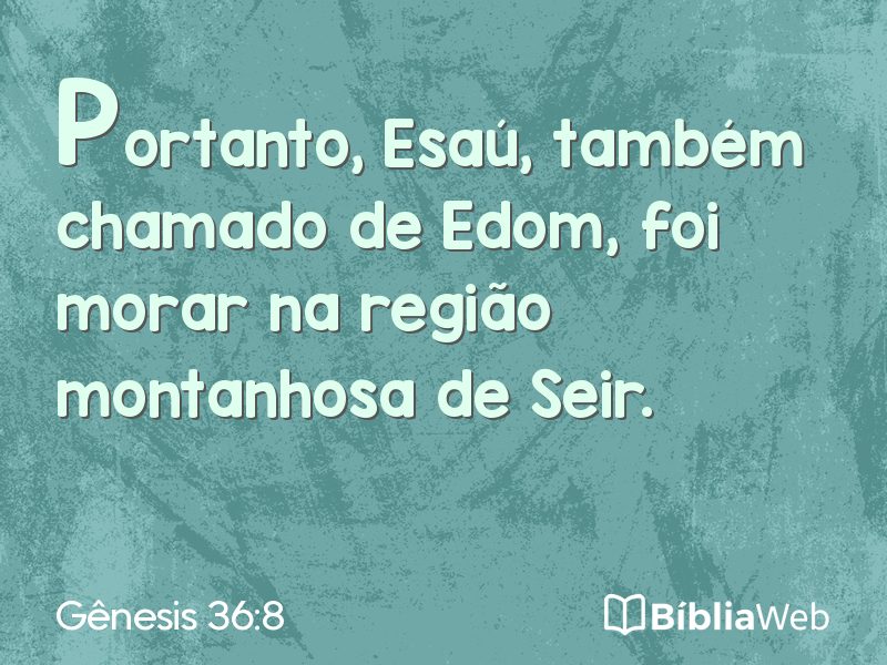 Gênesis 36:8 em imagem para compartilhar