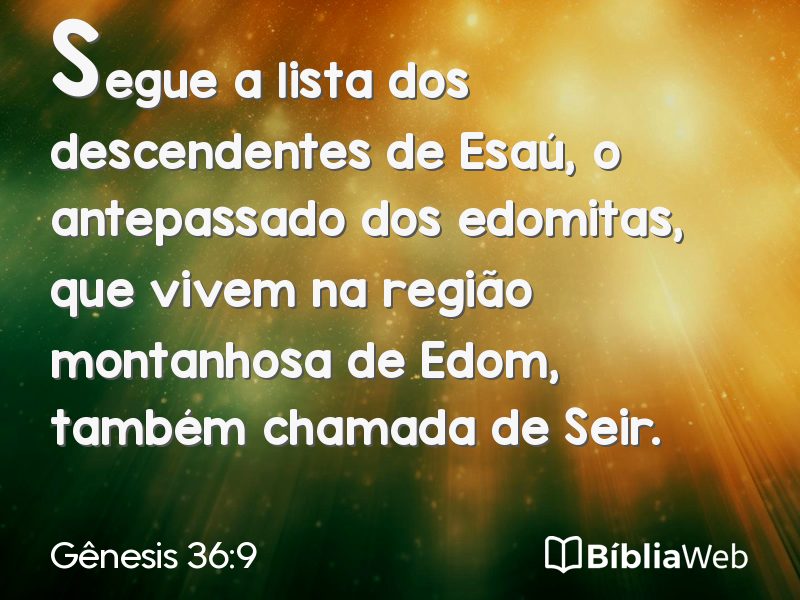 Gênesis 36:9 em imagem para compartilhar