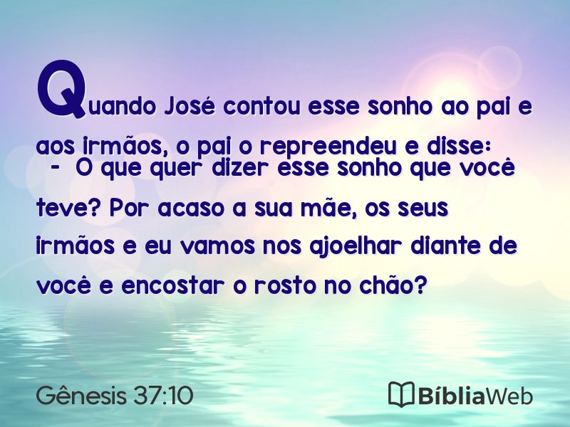 Gênesis 37:10 em imagem para compartilhar