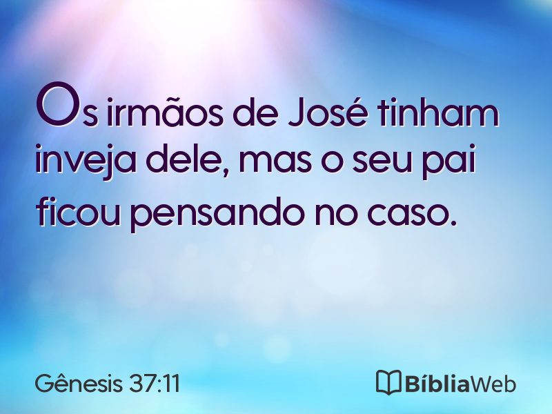 Gênesis 37:11 em imagem para compartilhar