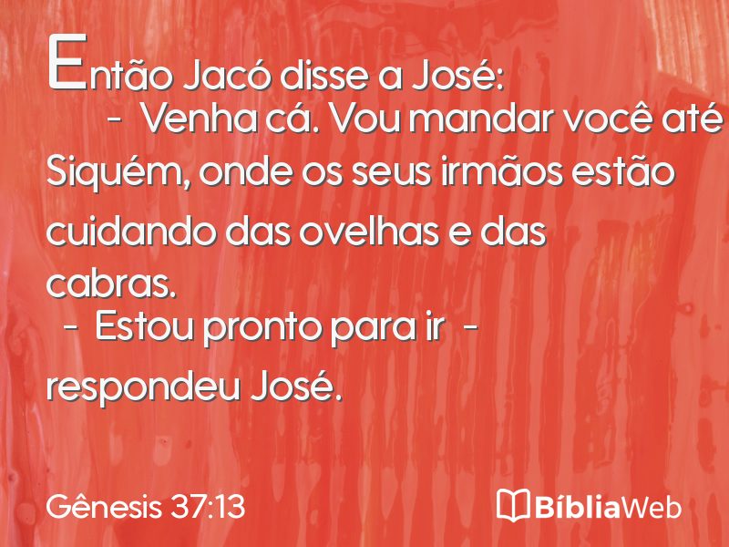 Gênesis 37:13 em imagem para compartilhar