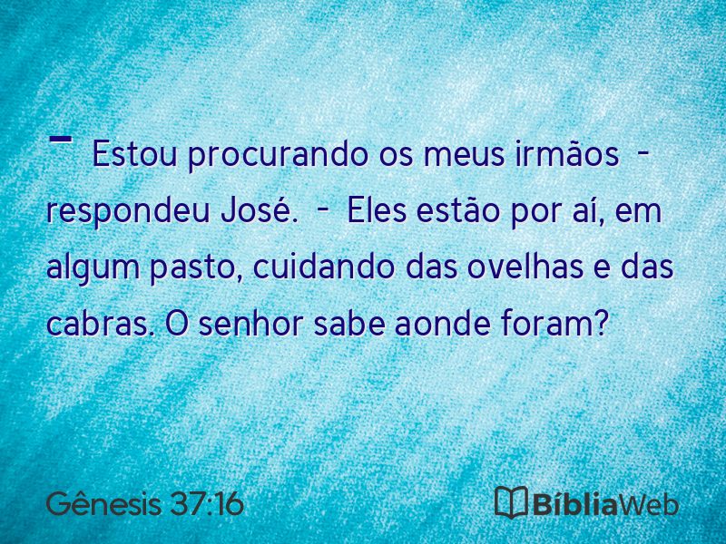 Gênesis 37:16 em imagem para compartilhar